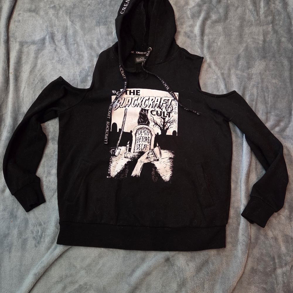 Blackcraft Cult Black Cold Shoulder Hoodie